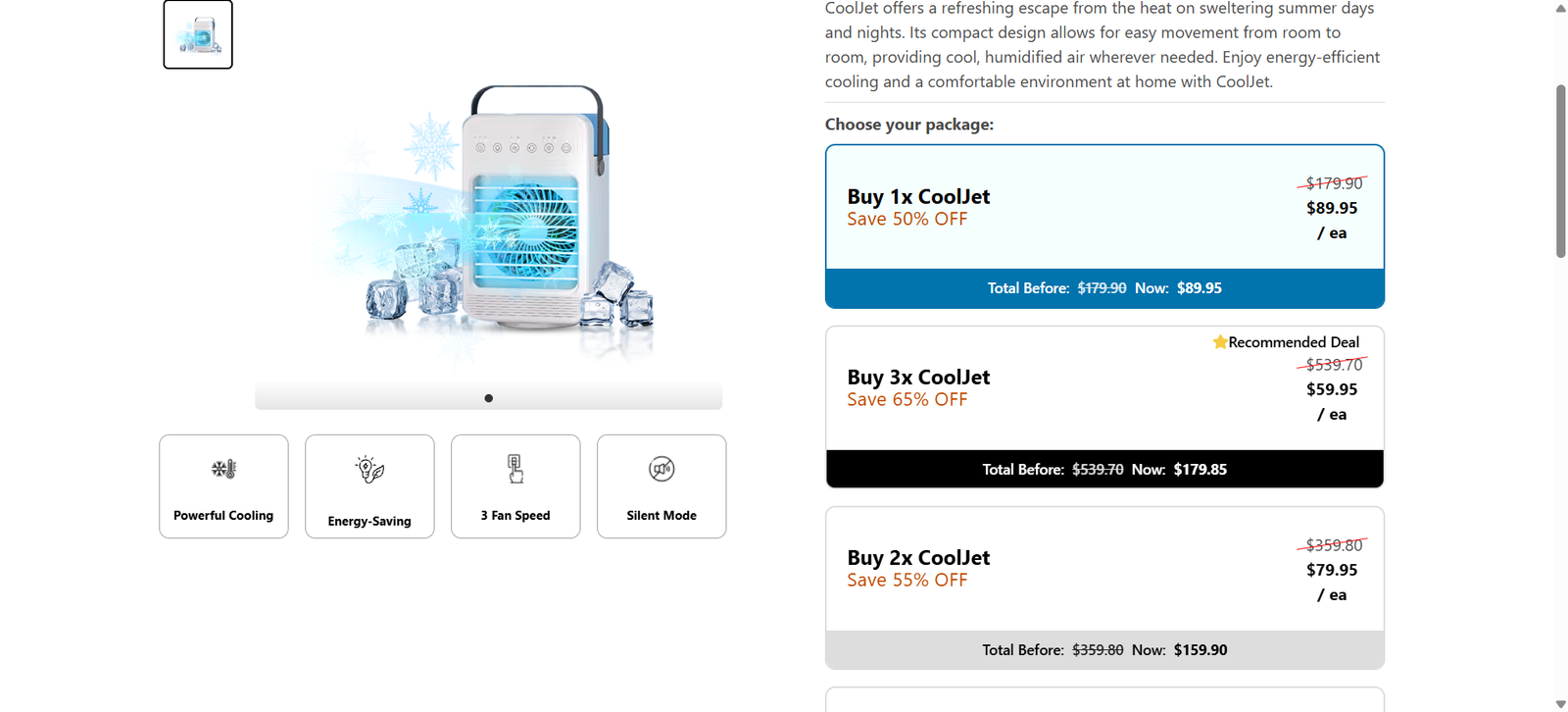 CoolJet Portable AC